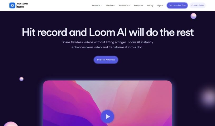 Screenshot of Loom