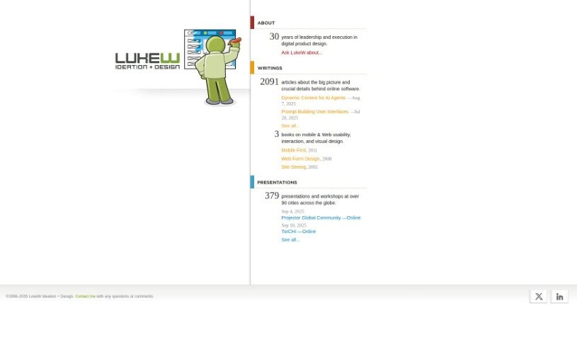 Screenshot of LukeW