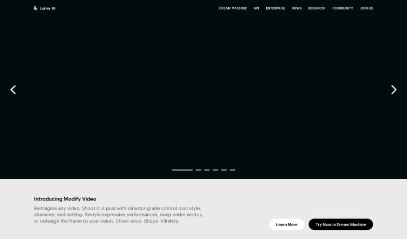 Screenshot of Luma AI