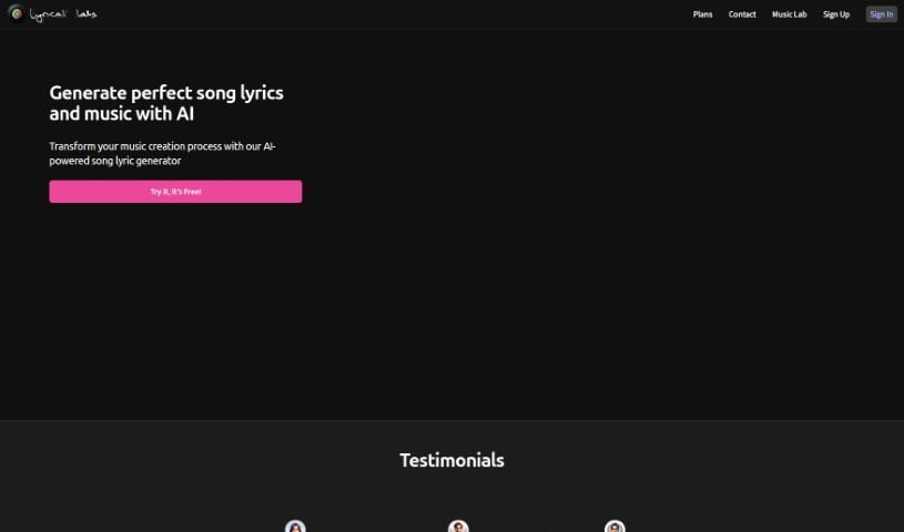 Screenshot of Lyricallabs