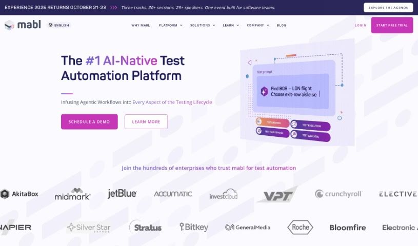 Screenshot of Mabl