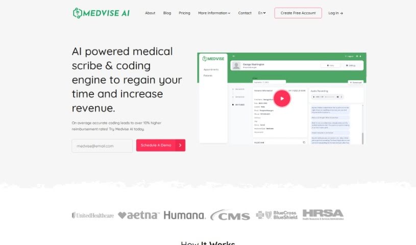 Screenshot of Medvise