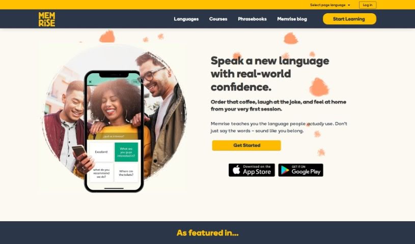 Screenshot of Memrise