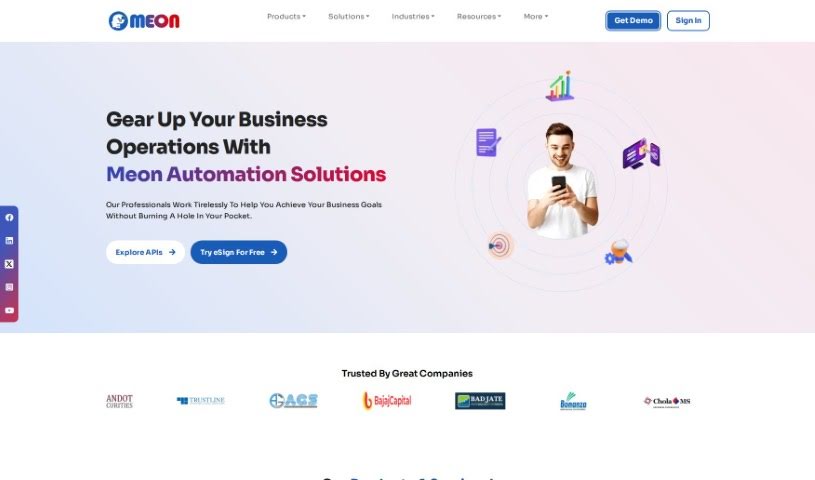Screenshot of Meon Technologies