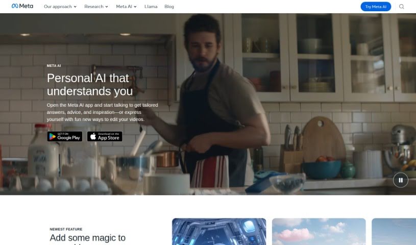 Screenshot of Meta GenAI