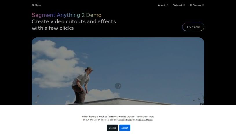 Screenshot of Meta Sam2