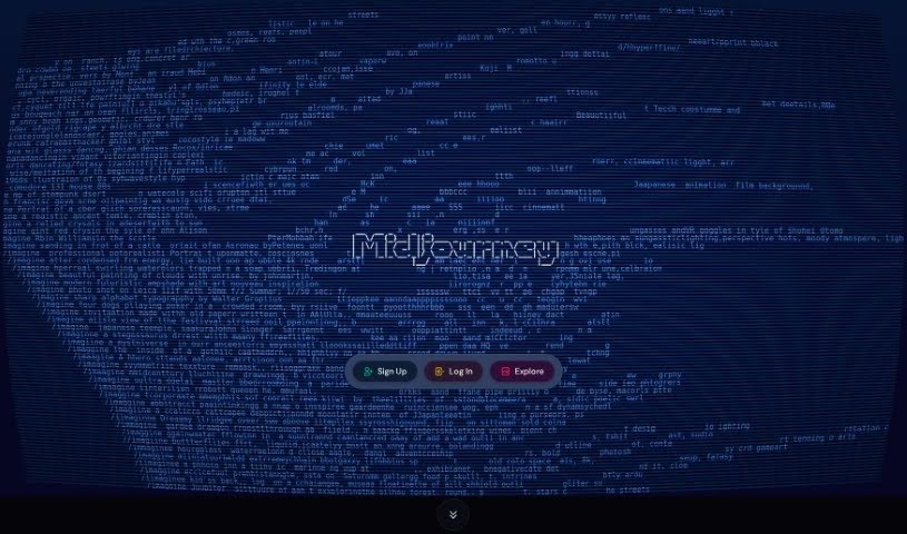 Screenshot of Midjourney