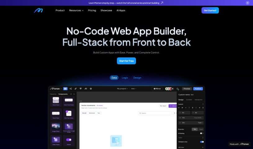 Screenshot of Momen