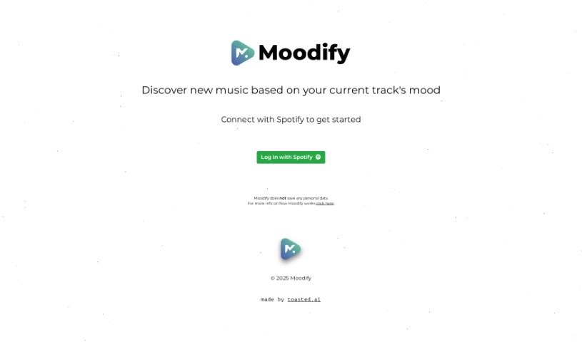 Screenshot of Moodify