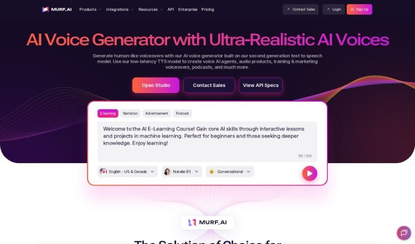 Screenshot of Murf.ai