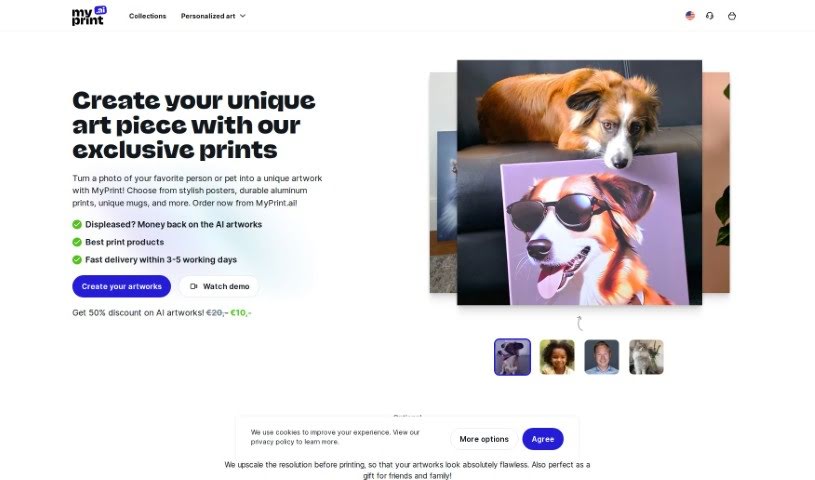 Screenshot of Myprint.ai