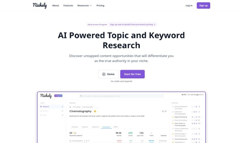 Screenshot of Nichely