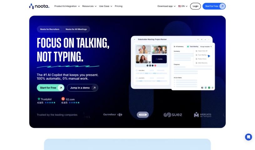 Screenshot of Noota