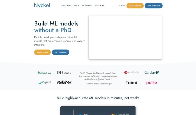 Screenshot of Nyckel