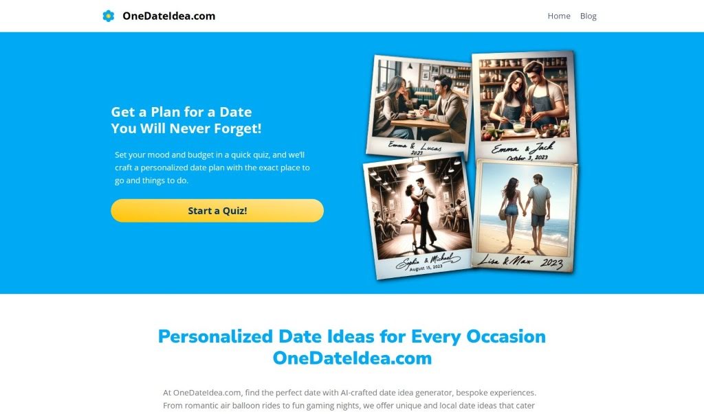 Screenshot of Onedateidea