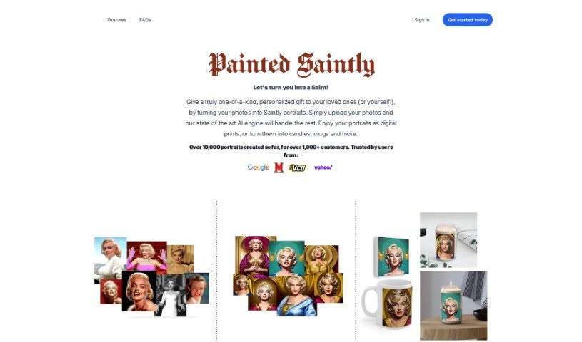 Screenshot of Painted Saintly