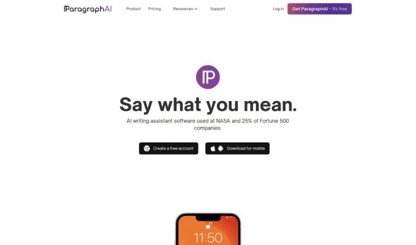 Screenshot of ParagraphAI